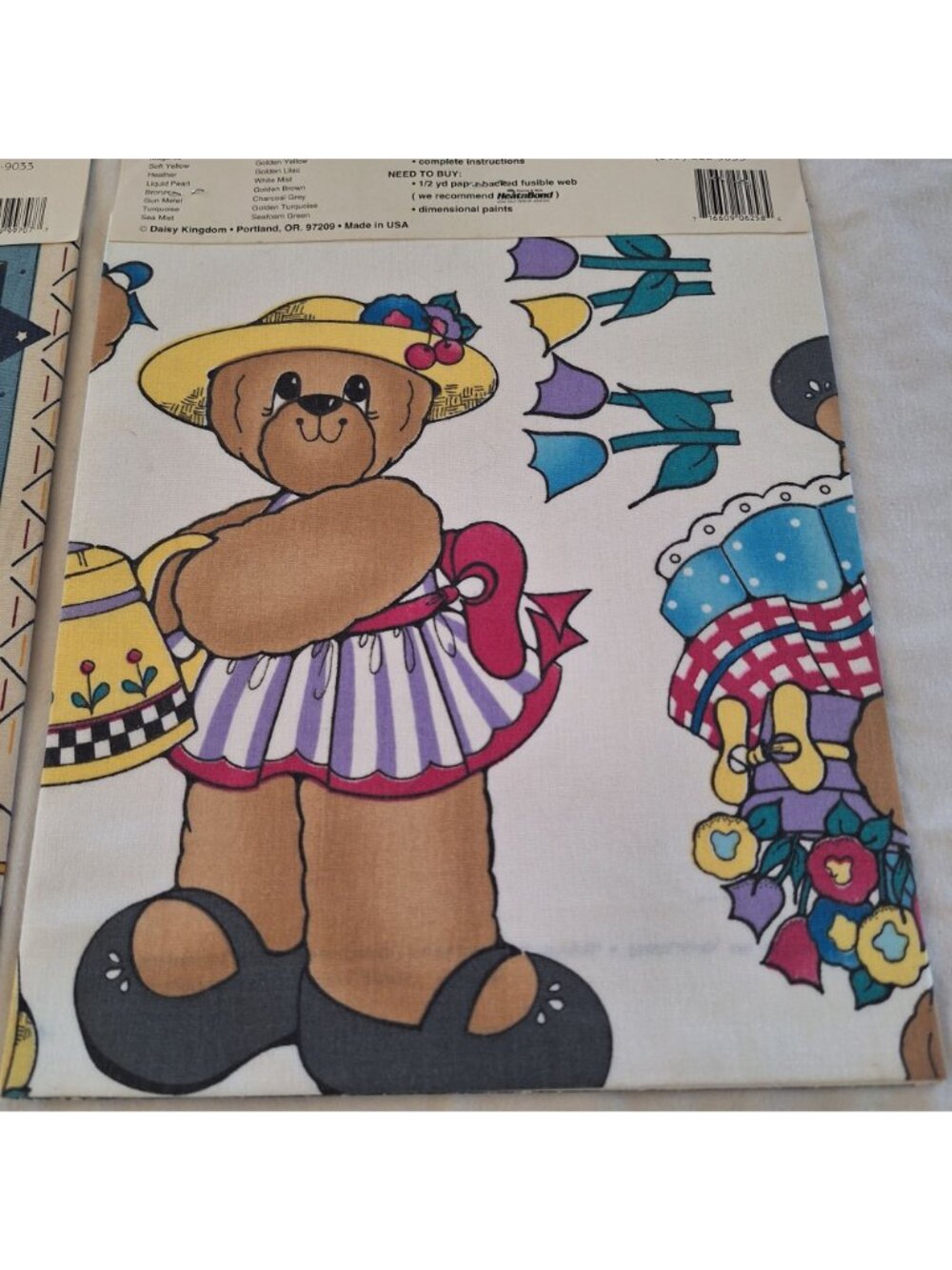 Daisy Kingdom No Sew Fabric Appliqué Transfer America Garden Lot - Picture 5 of 7
